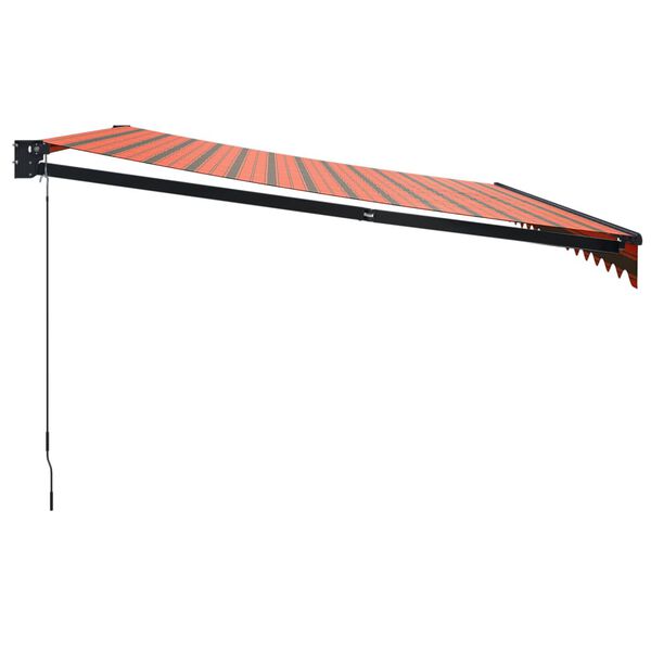 vidaXL Auvent r&eacute;tractable orange et marron 4x3 m tissu et aluminium