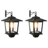 vidaXL Lampe Murale 2 pc Noir 19 x 14 x 25 cm Acier inoxydable et ABS