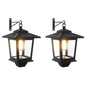 vidaXL Lampe Murale 2 pc Noir 19 x 14 x 25 cm Acier inoxydable et ABS