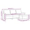 vidaXL Canap&eacute; &agrave; 3 places avec repose-pieds Cr&egrave;me 180 cm Tissu