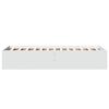 vidaXL Cadre de lit sans matelas blanc 75x190 cm bois d'ing&eacute;nierie