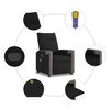 vidaXL Fauteuil de massage inclinable Noir Tissu