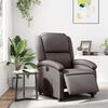 vidaXL Fauteuil inclinable électrique marron foncé cuir véritable