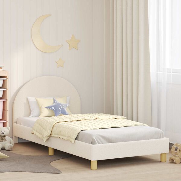 vidaXL Cadre de lit pour enfants avec tête de lit Crème 90 x 190 cm
