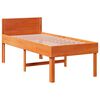 vidaXL Cadre de lit sans matelas cire marron 75x190 cm bois pin massif