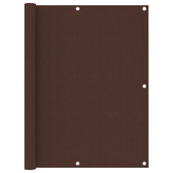 vidaXL Écran de balcon Marron 120x600 cm Tissu Oxford
