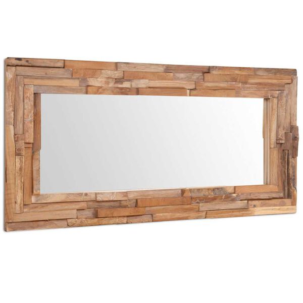 vidaXL Miroir décoratif Teck 120x60 cm Rectangulaire