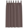 vidaXL Rideaux occultants avec anneaux 2 pcs Marron fonc&eacute; 175 x 140 cm
