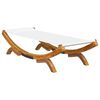 vidaXL Lit de repos ext&eacute;rieur 100x188,5x44 cm Bois courb&eacute; massif Cr&egrave;me