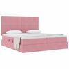 vidaXL Lit de Rangement avec matelas Rose 180 x 200 cm Velours