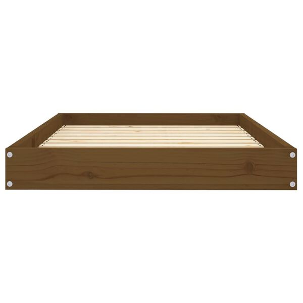 vidaXL Lit pour chien Marron miel 91,5x64x9 cm Bois de pin solide