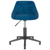 vidaXL Chaises pivotantes &agrave; manger lot de 2 bleu velours