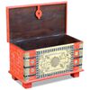 vidaXL Coffre de rangement Bois de manguier rouge 80 x 40 x 45 cm