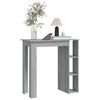 vidaXL Table de bar avec &eacute;tag&egrave;re sonoma gris bois d'ing&eacute;nierie