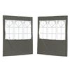 vidaXL Mur de tente de f&ecirc;te 2 pcs 200 x 195 cm Anthracite PE et acier