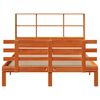 vidaXL Lit biblioth&egrave;que sans matelas cire marron 150x200 cm pin massif