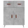 vidaXL Buffet gris béton 69,5x34x90 cm bois d'ingénierie
