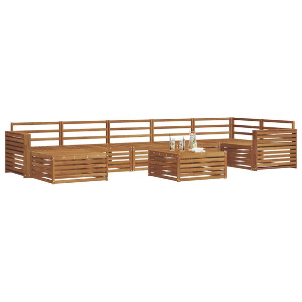 vidaXL Ensembles de canap&eacute;s 8 pcs Naturel Bois d'Acacia Massif