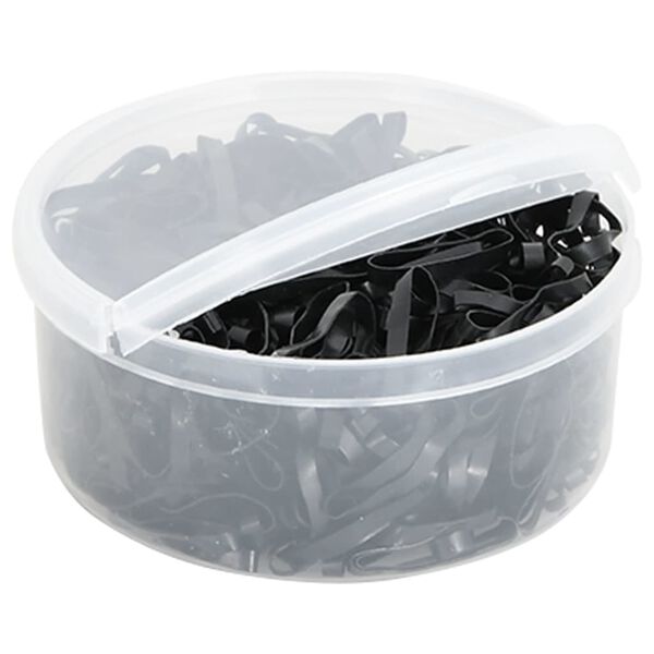 vidaXL Bandes tress&eacute;es pour chevaux 500 pcs silicone noir