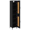 vidaXL Haut Armoire Ch&ecirc;ne noir 34,5 x 34 x 180 cm Bois d'ing&eacute;nierie