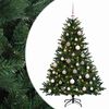 vidaXL Sapin de No&euml;l artificiel avec boules 150 cm 150 LED Blanc chaud