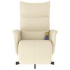 vidaXL Fauteuil inclinable de massage et repose-pieds cr&egrave;me similicuir