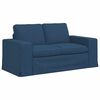 vidaXL Canap&eacute; 2 pcs Bleu 182 x 80 x 82 cm tissu