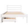 vidaXL Cadre de lit sans matelas blanc 90x200 cm bois de pin massif