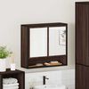 vidaXL Armoire &agrave; miroir de salle de bain ch&ecirc;ne marron bois ing&eacute;nierie