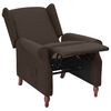 vidaXL Fauteuil inclinable Marron fonc&eacute; Tissu