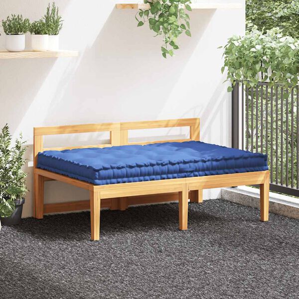 vidaXL Coussin de plancher de palette Coton 120x80x10 cm Bleu clair
