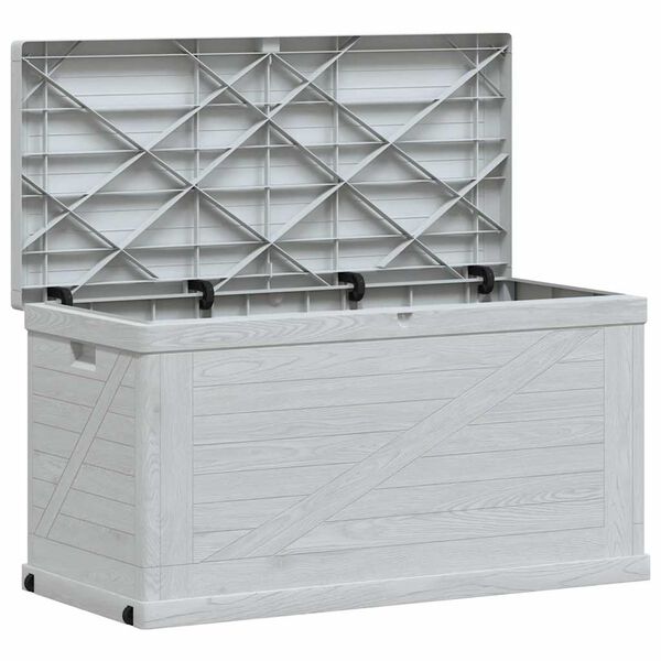 vidaXL Boîte de rangement de jardin 420 L Gris clair