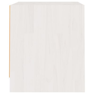 vidaXL Table de chevet Blanc 40x30,5x35,5 cm Bois de pin solide