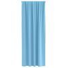 vidaXL Rideaux occultants avec anneaux 2 pcs Bleu clair 260 x 140 cm