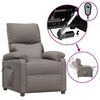 vidaXL Fauteuil inclinable &eacute;lectrique Taupe Tissu