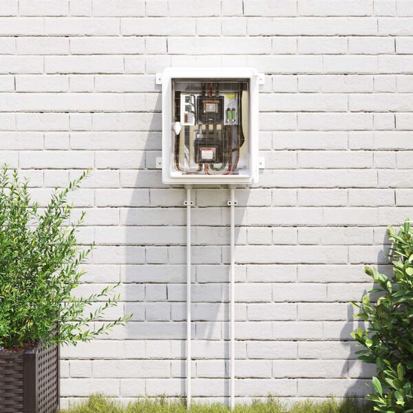 vidaXL Armoire de contr&ocirc;le Gris 30 x 16,5 x 35 cm Plastic ABS