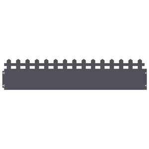 vidaXL Bordures de pelouse 10 pc 103 x 0,05 x 22 cm Acier Anthracite