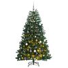 vidaXL Sapin de No&euml;l artificiel articul&eacute; 300 LED et boules 180 cm
