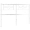 vidaXL T&ecirc;te de lit de remplacement m&eacute;tal blanc 150 cm