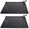 Intex Tapis chauffant solaire 2 pcs PVC 1,2x1,2 m Noir 28685