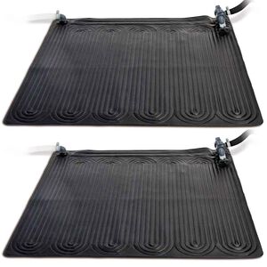 Intex Tapis chauffant solaire 2 pcs PVC 1,2x1,2 m Noir 28685