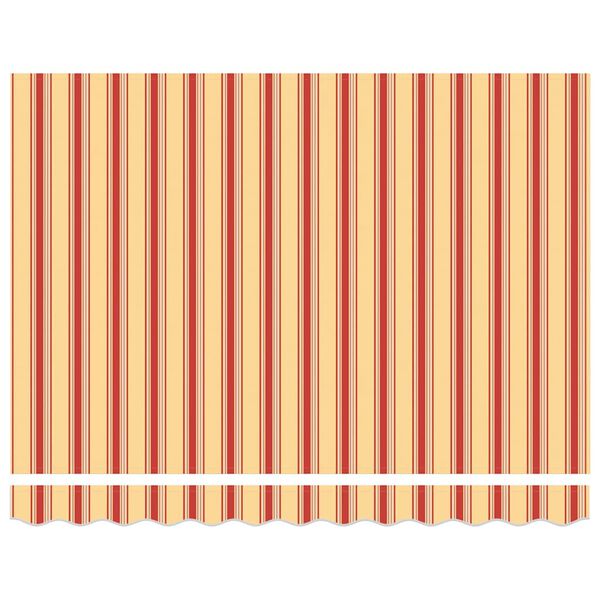 vidaXL Auvent r&eacute;tractable jaune et blanc 3,5x2,5 m tissu et aluminium