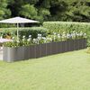 vidaXL Lit surélevé de jardin Acier enduit de poudre 620x80x68 cm gris