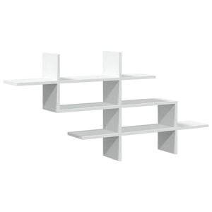 vidaXL &Eacute;tag&egrave;re murale blanc 124,5x18x60,5 cm bois d'ing&eacute;nierie