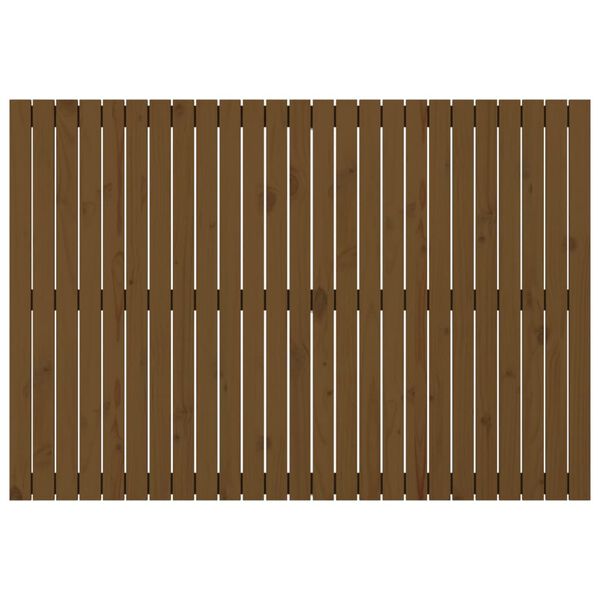 vidaXL T&ecirc;te de lit murale Marron miel 159,5x3x110cm Bois massif de pin