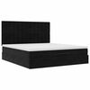 VidaXL Cadre de lit ottoman avec matelas noir 160x200 cm velours
