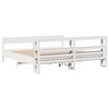 vidaXL Cadre de lit sans matelas blanc 200x200 cm bois massif de pin