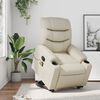 vidaXL Fauteuil inclinable de massage Crème Similicuir