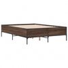 vidaXL Cadre de lit sans matelas ch&ecirc;ne marron 120x190 cm