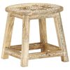 vidaXL Tabouret peint &agrave; la main 38x38x35 cm Bois de manguier solide